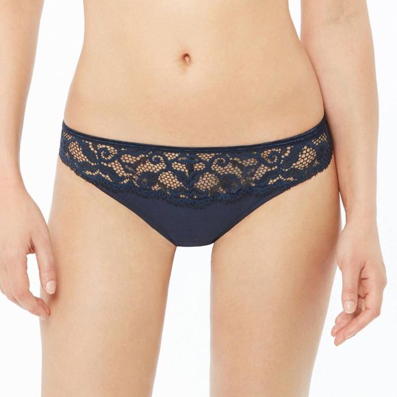 LOU Other - LOU Belle De Lou Lace Thong Panty NWT Size Small in Navy Blue